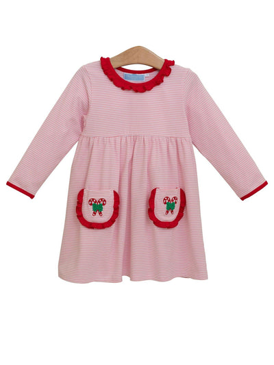 PRE-ORDER Candy Cane Dress - Posh Tots Children's Boutique