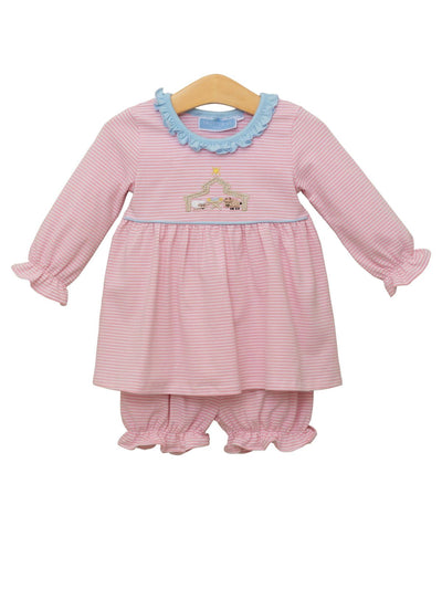 PRE-ORDER Nativity Ruffle Bloomer Set- Pink