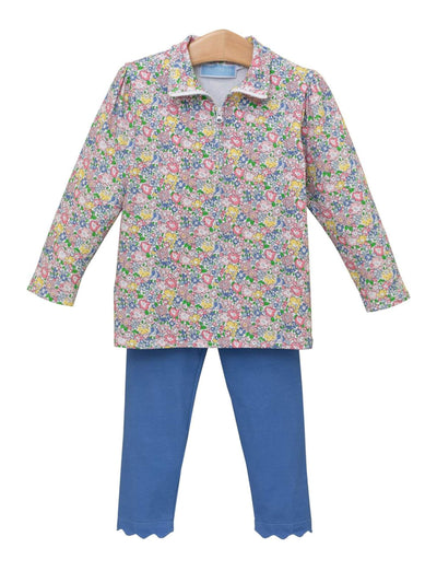 PRE-ORDER Floral Zip Pullover Set