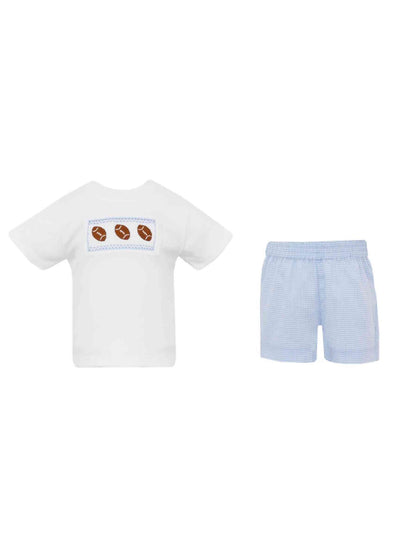 PRE-ORDER Football Smocked Shorts Set