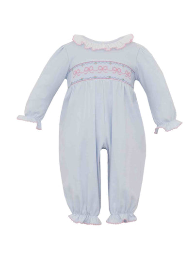 PRE-ORDER Pink Bows Smocked Romper