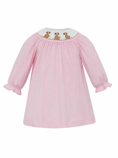 Puppies Smocked Bishop Dress