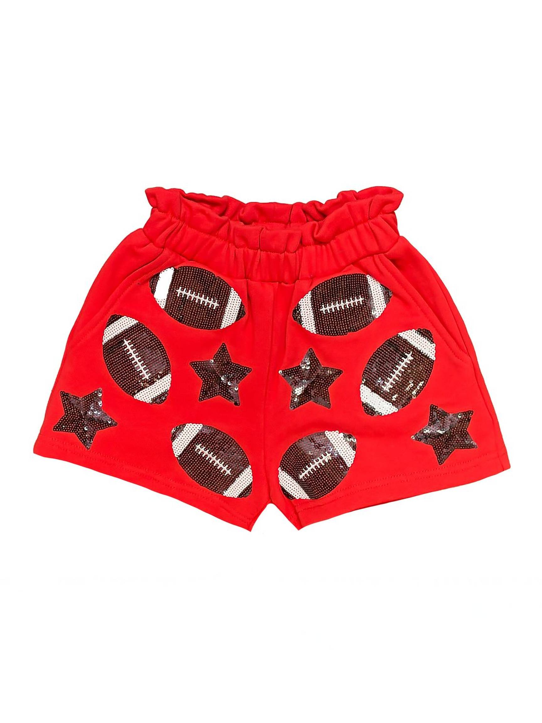Red & Black Football Shorts