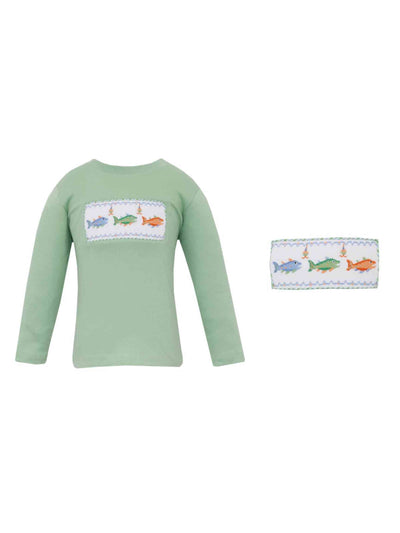 Boys Hand Smocked Shirt - Trouts