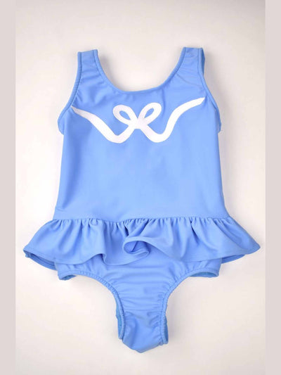 Ruffle Swimsuit - Bow Applique