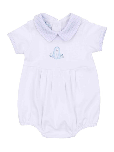 My Little Boo Light Blue Emb Collared S/S Bubble