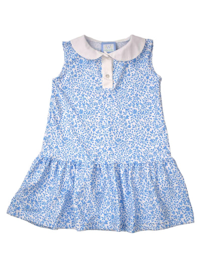 Polo Dress - Blue Floral