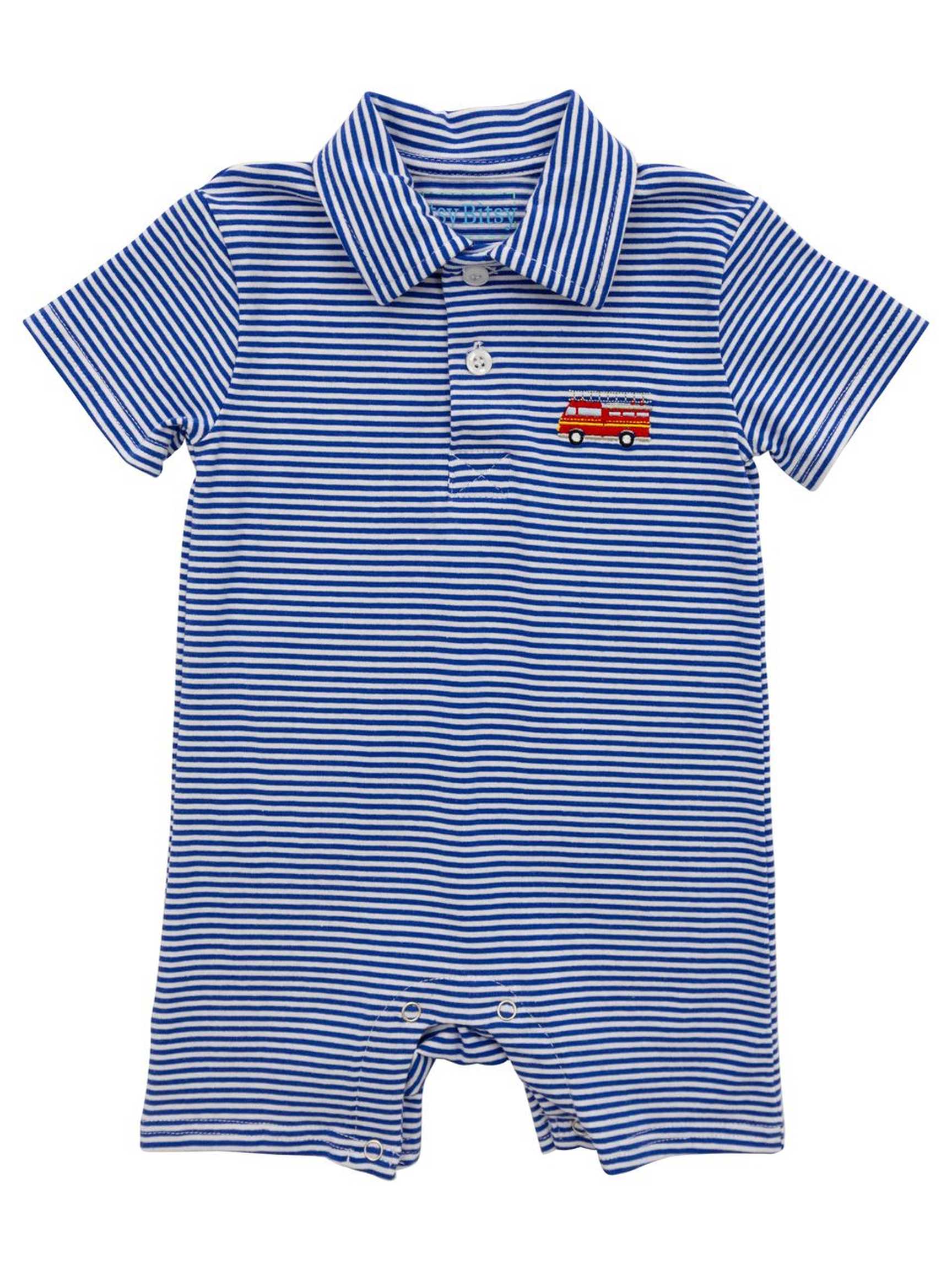 PRE-ORDER Firetruck Polo Romper