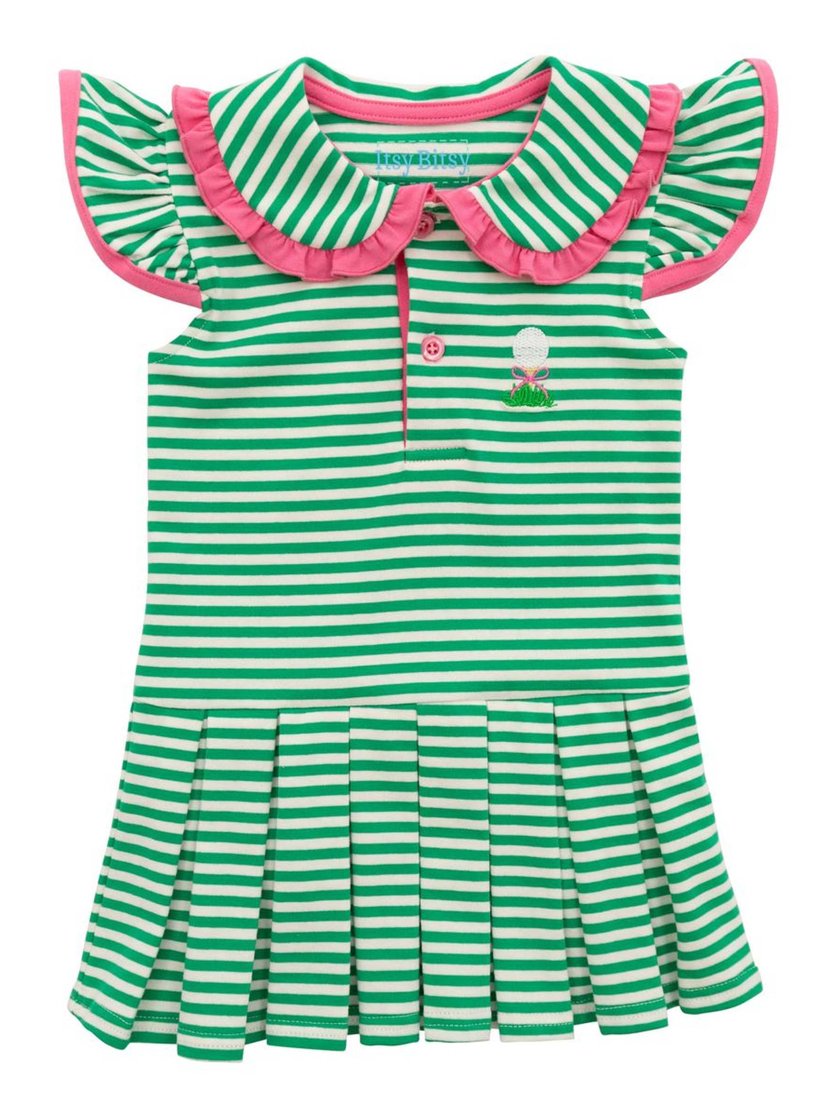PRE-ORDER Green Striped Golf Skirted Bubble