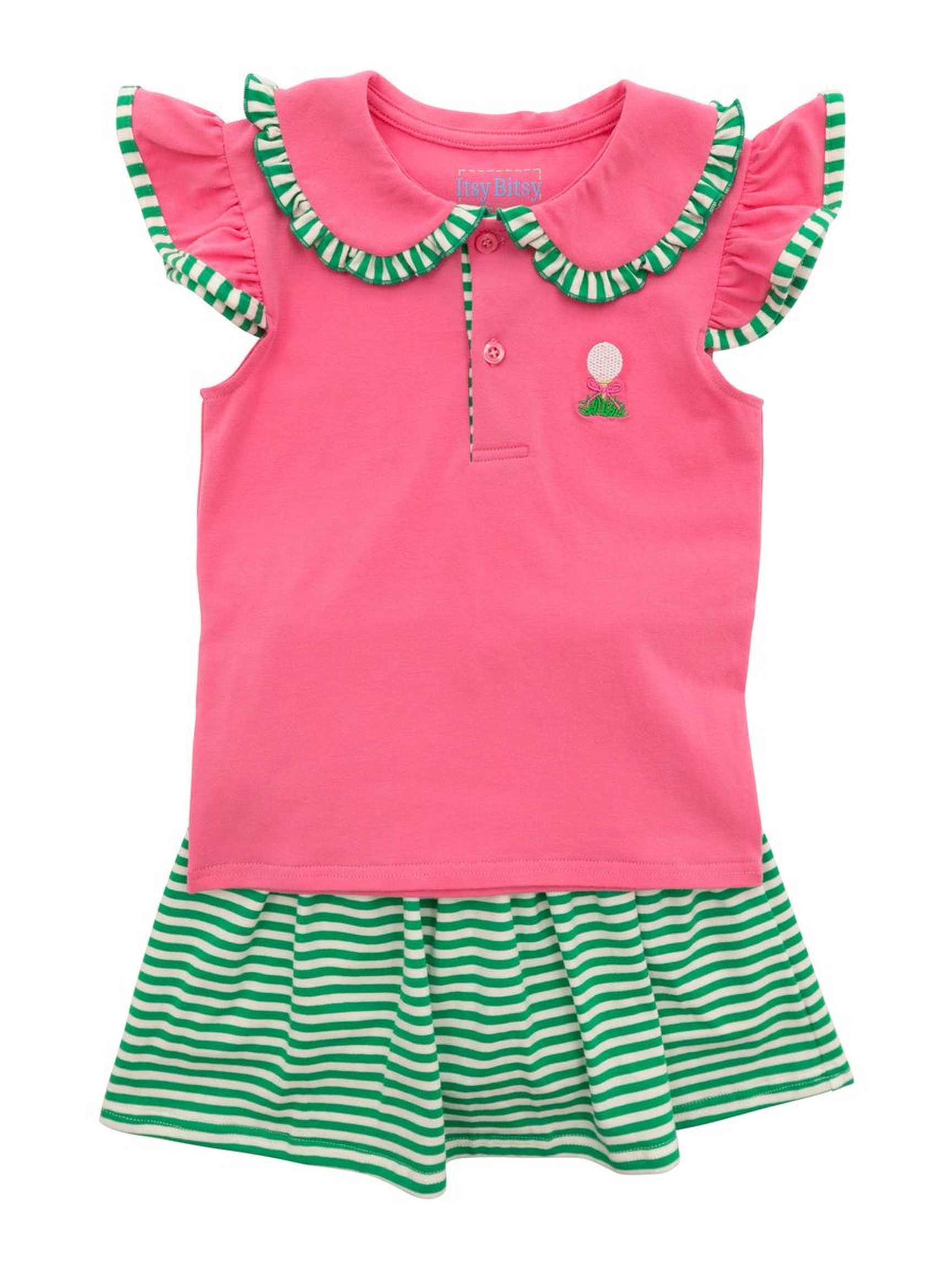 PRE-ORDER Green Striped Golf Skort Set