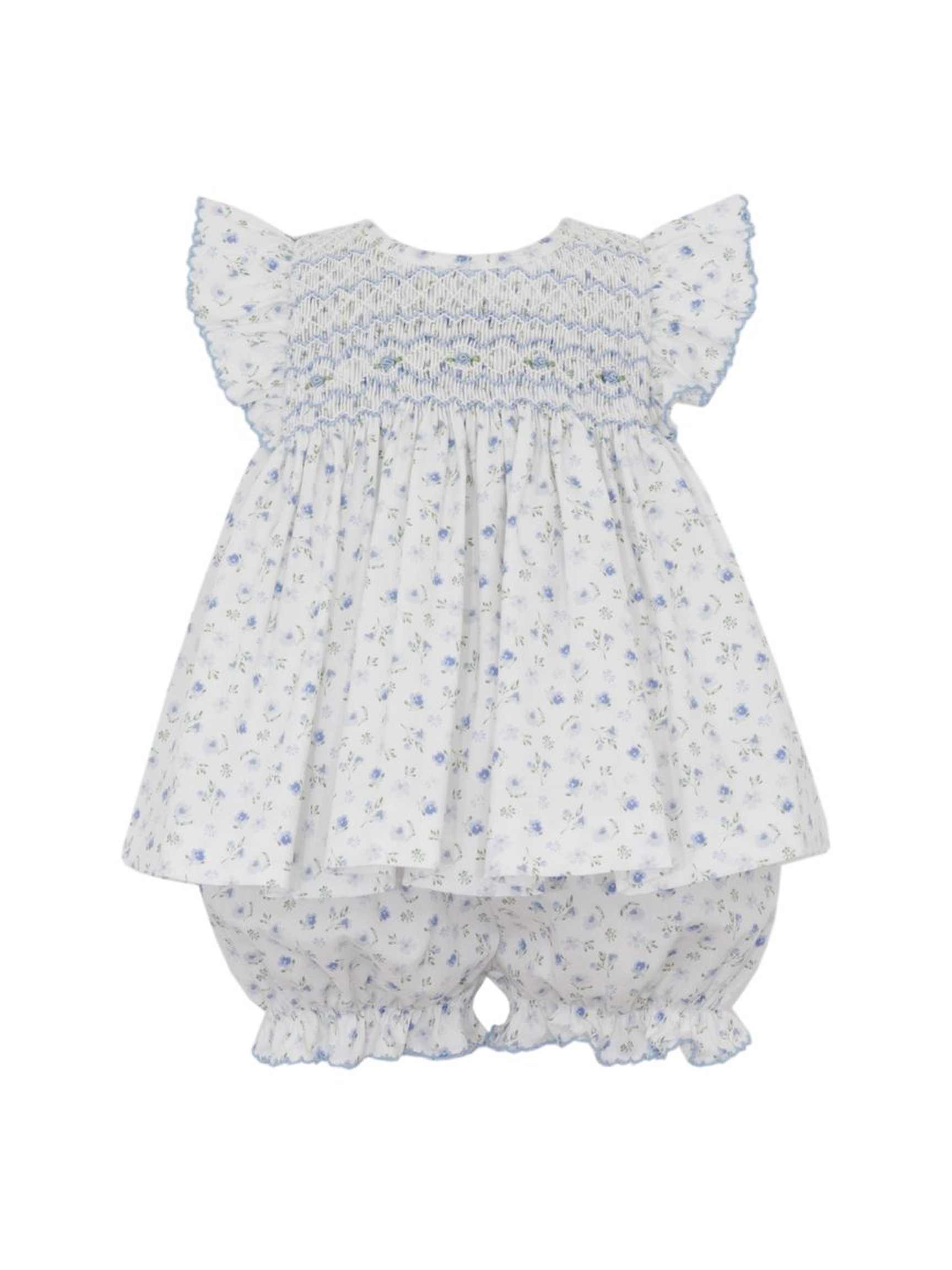 Lily French Blue Floral Bloomer Set