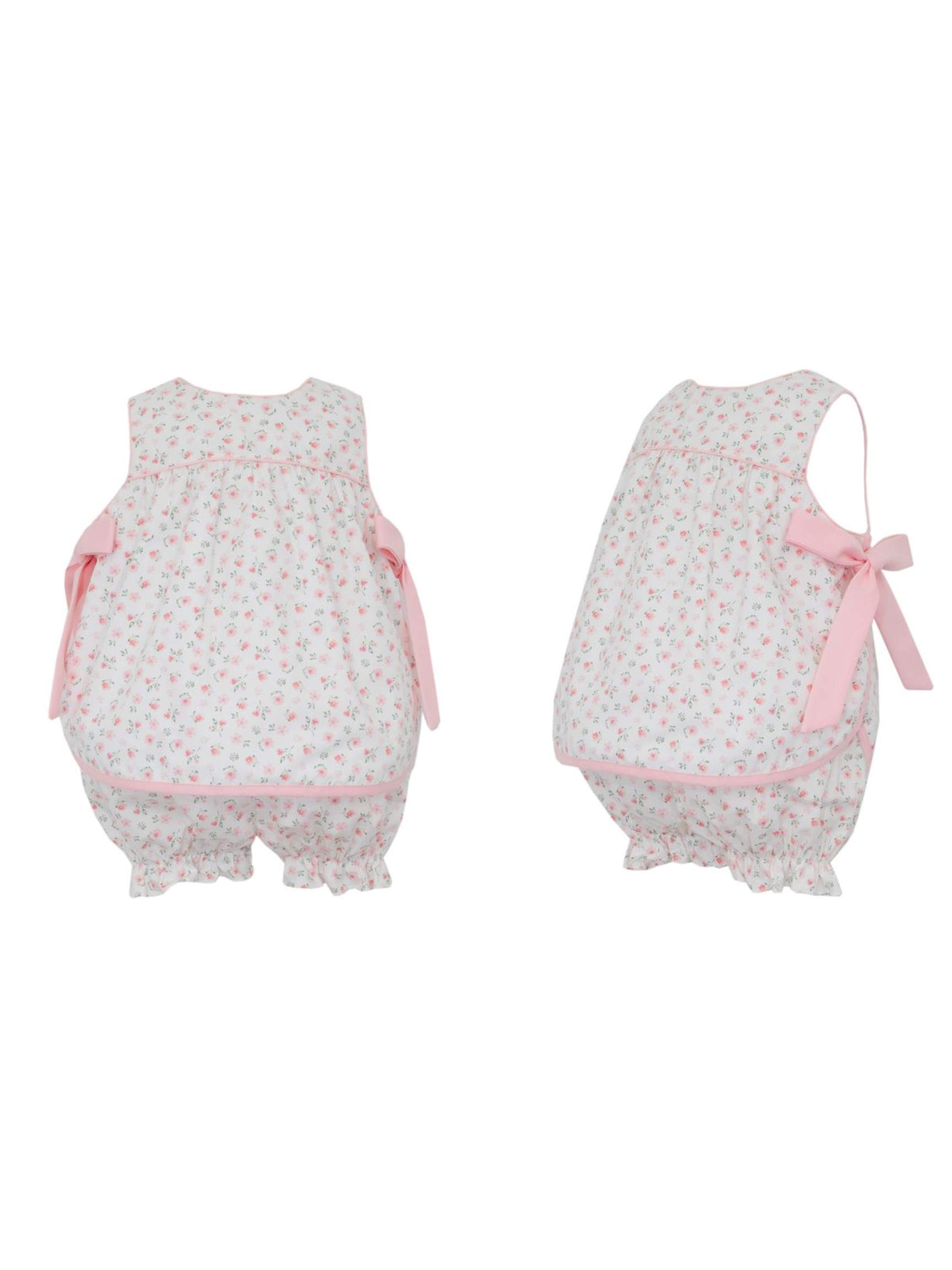 Pink Floral Apron Bloomer Set