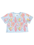 Colorful Shells Terry Top - Posh Tots Children's Boutique
