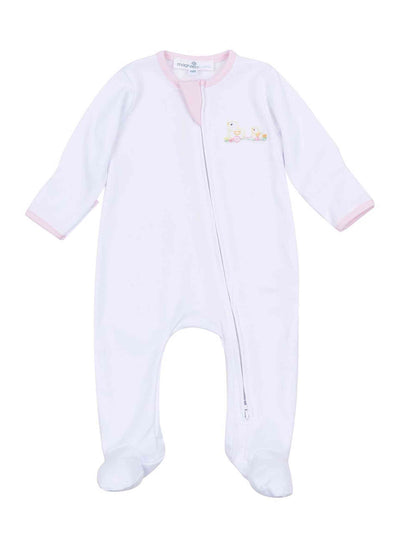 Vintage Duckie Pull Toy Zip Footie