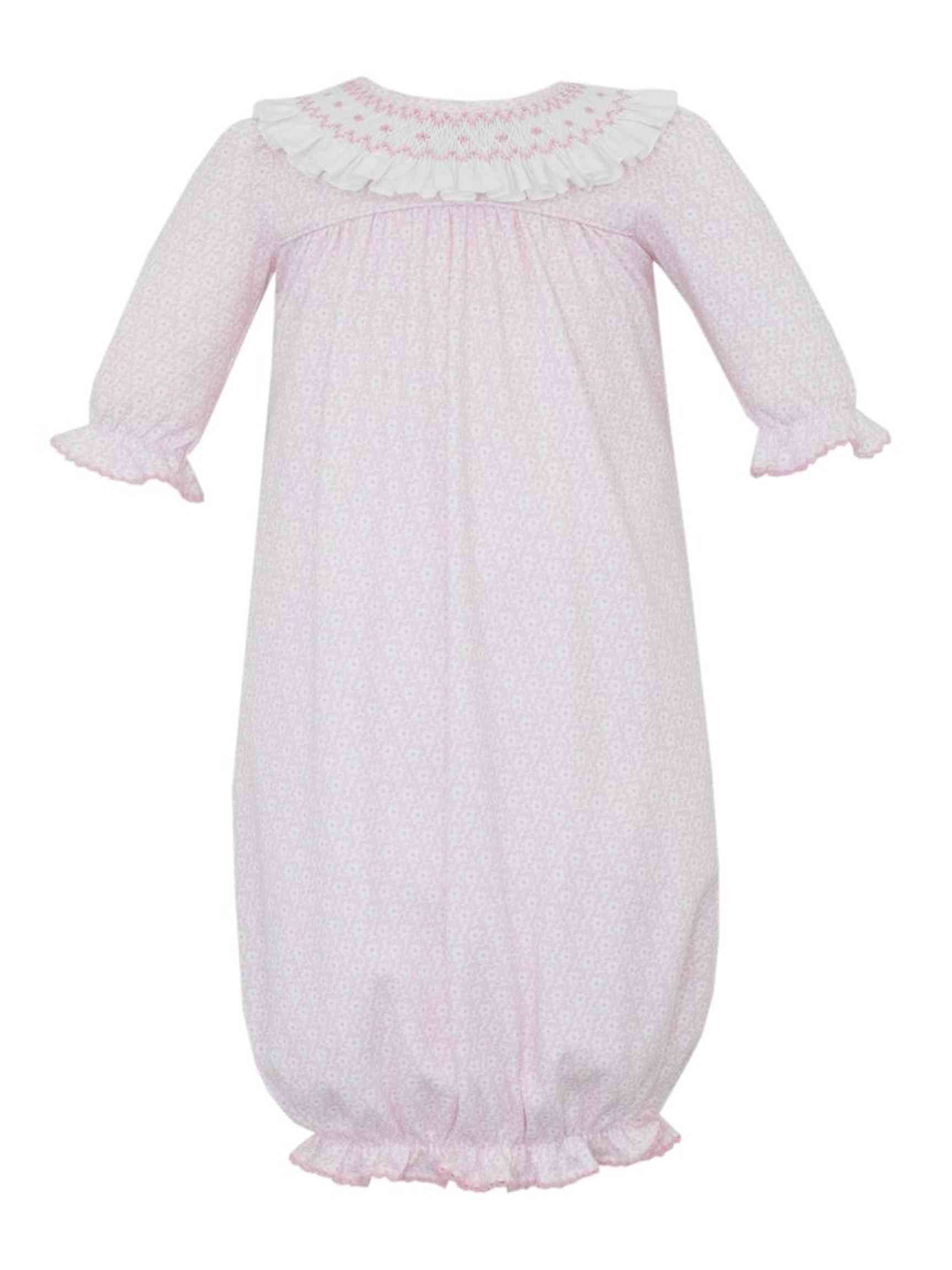 Ivanna Pink Flower Knit Sac Daygown