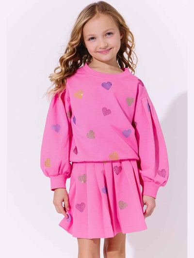 Pink Sparkle Hearts Set