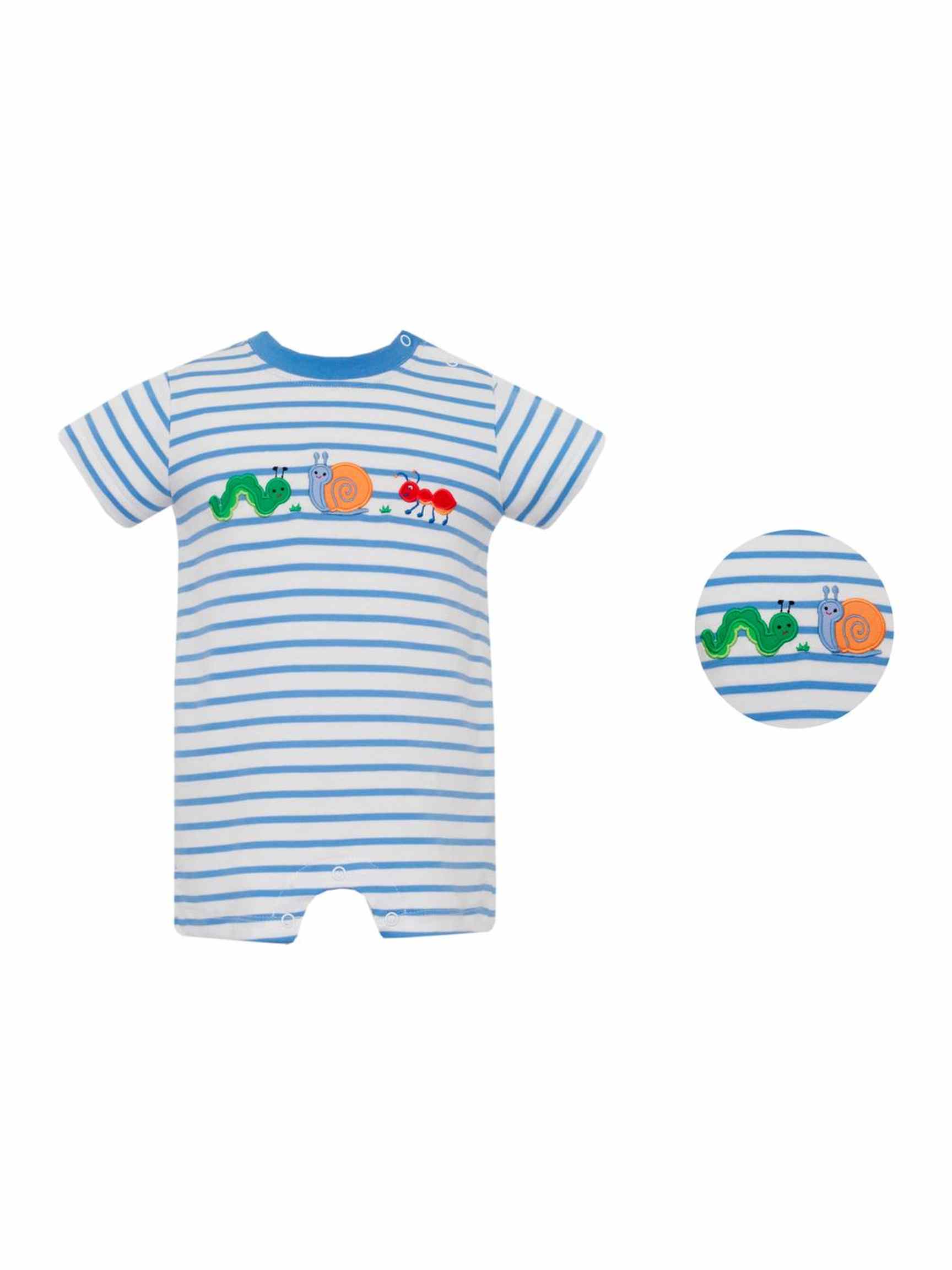 Backyard Bugs Striped Romper