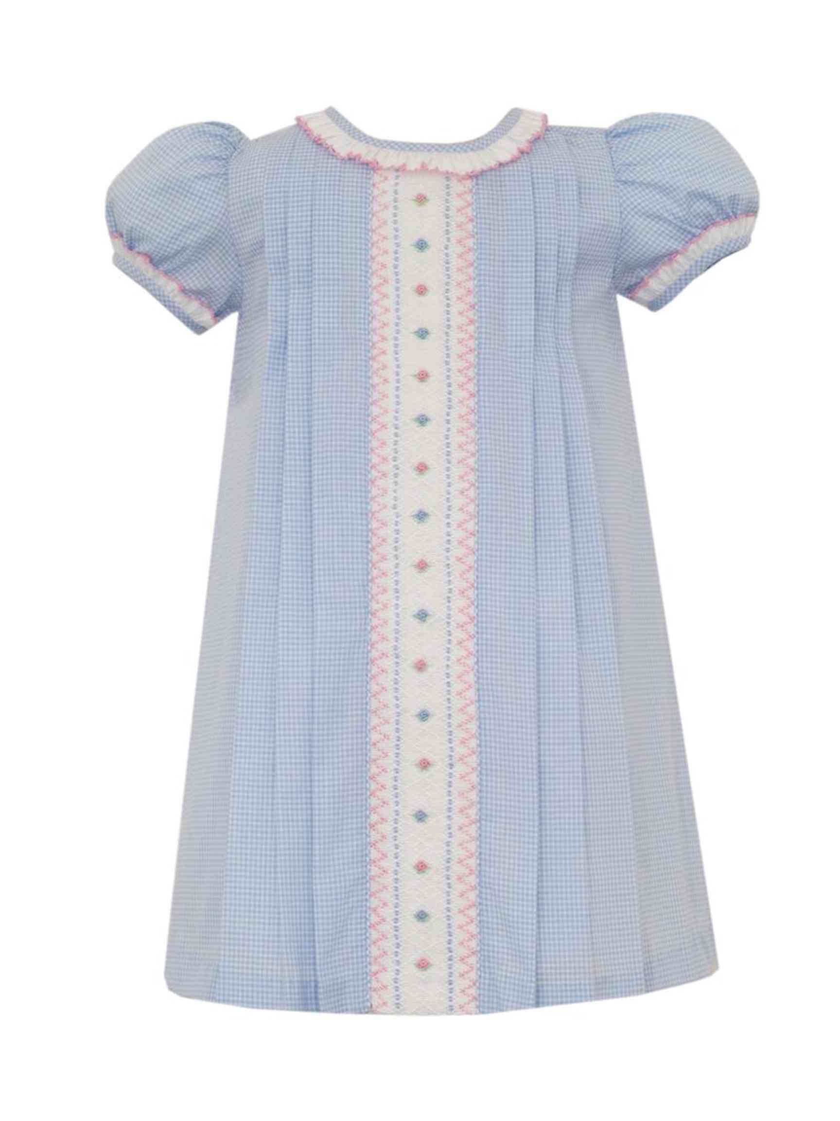 Alexandra Blue Gingham Float Dress with Insert