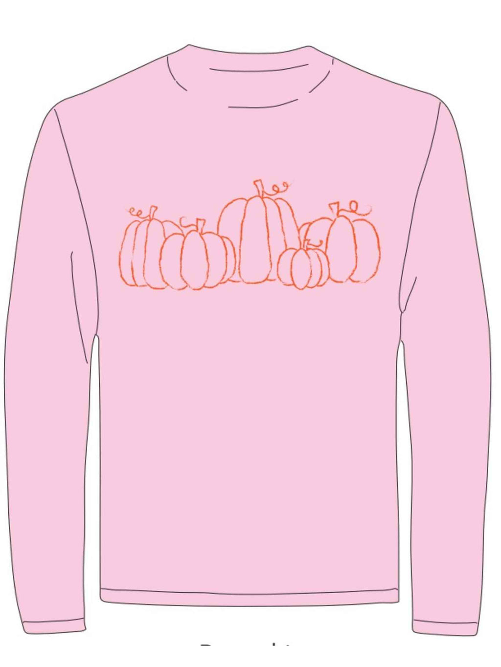 Pink Pumpkin Patch LS T-Shirt