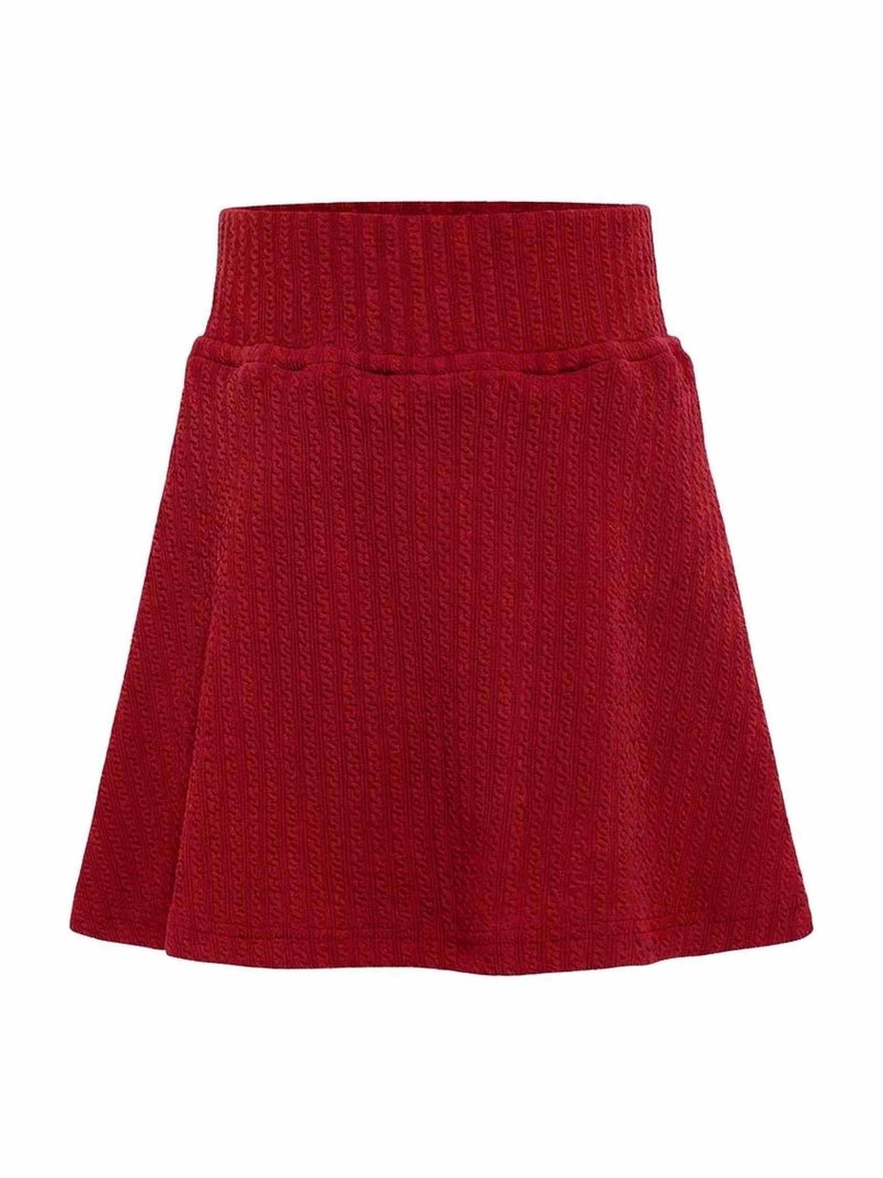 Libba Skirt -Textured Red