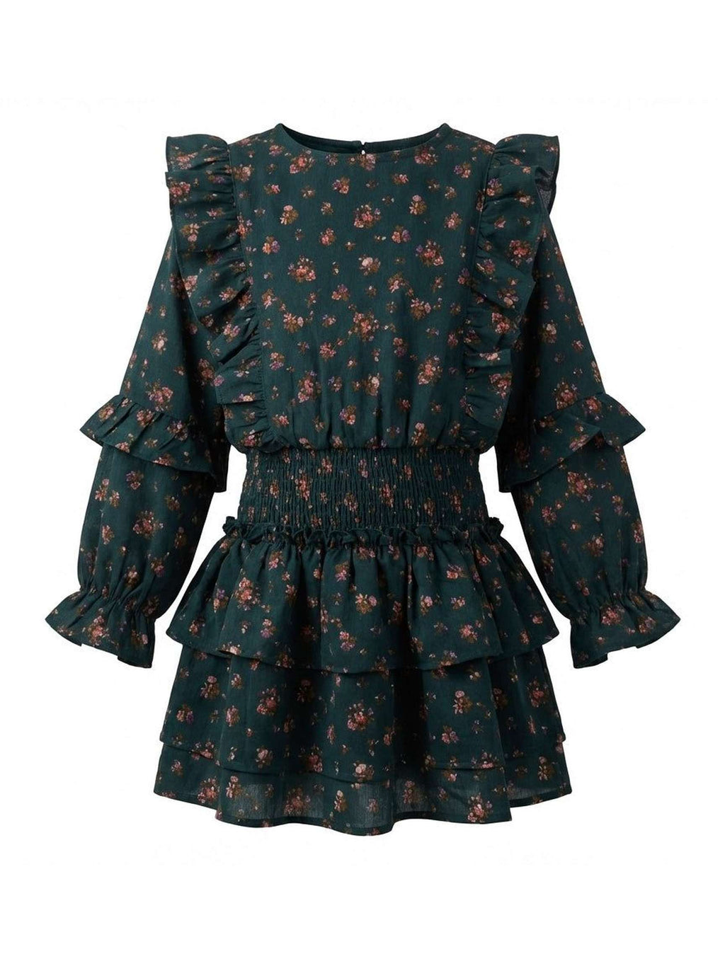 Charlie Dress - Evergreen Vintage Floral