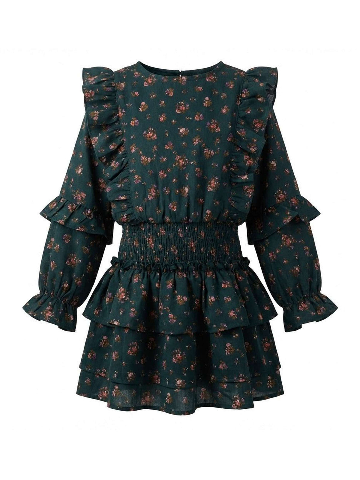 Charlie Dress - Evergreen Vintage Floral