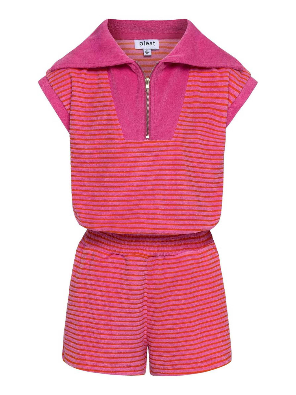 Wynne Romper - Pink/Orange French Terry