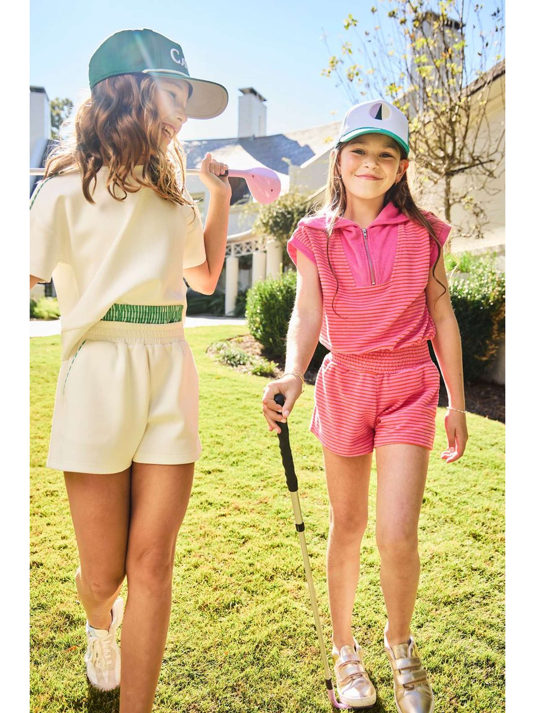 Wynne Romper - Pink/Orange French Terry
