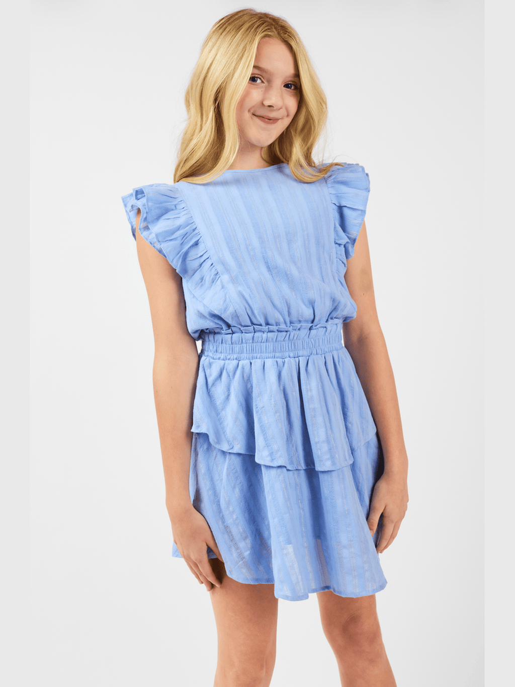 Gigi Dress - Blue/Gold