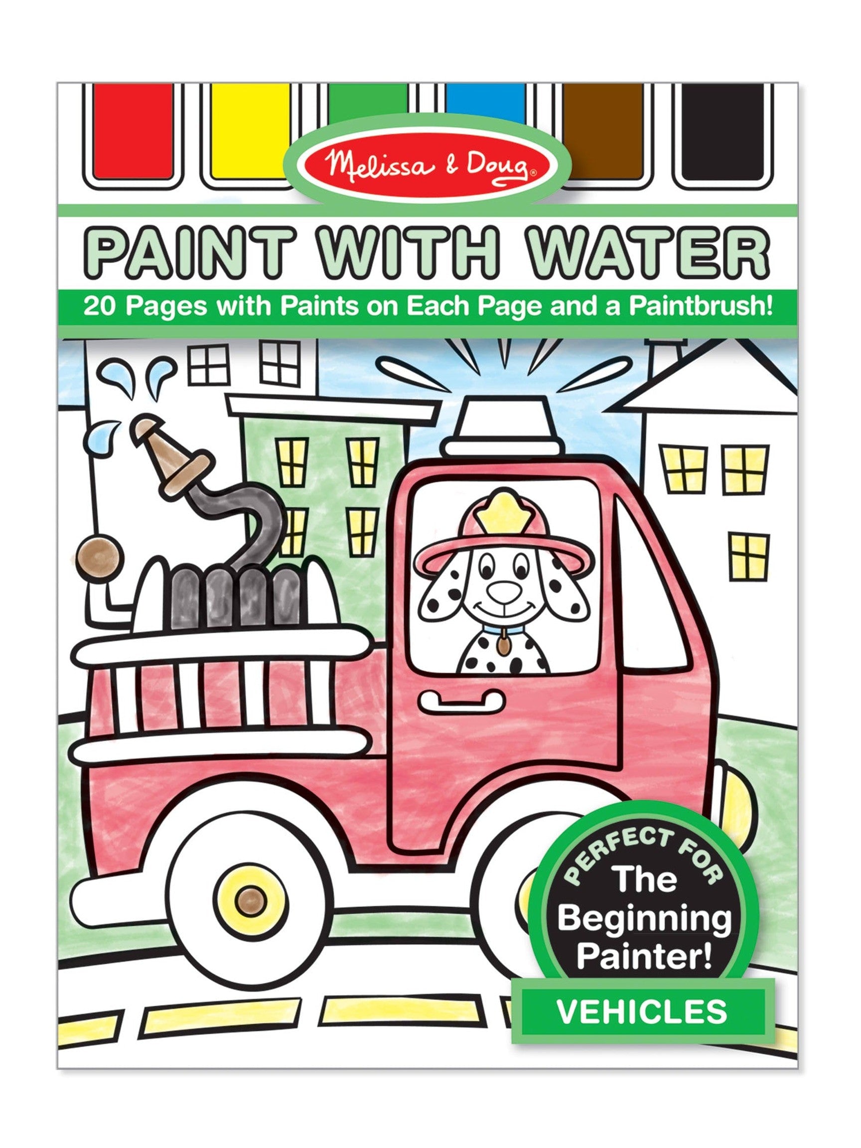 Vehicles Paint with Water Kids' Art Pad