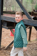 PRE-ORDER Kids PRO Quilted Vest - Smoke Pine