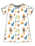 PRE-ORDER Charlotte Play Dress - Game Day Tiger