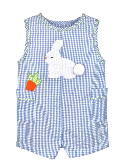 Sunsuit w/Bunny Applique and Carrot Pockets