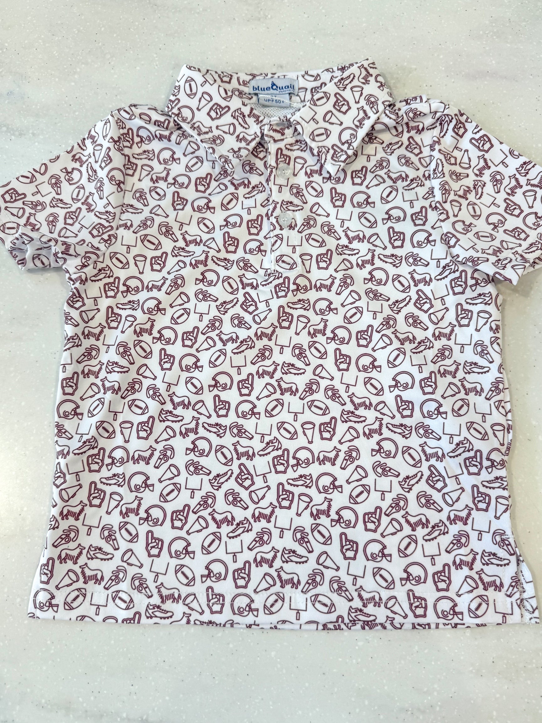 Kickoff Maroon Polo Short Sleeve Shirt