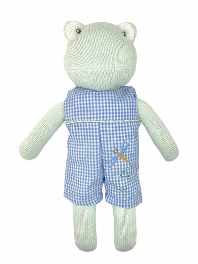 Hoppy Knit Frog Doll w/Romper