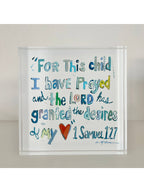 "1 Samuel 1:27 verse" acrylic shelfie