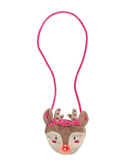 Light up Pink Reindeer Purse