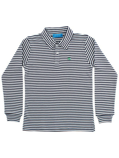 Harry Long Sleeve Striped Polo - Posh Tots Children's Boutique