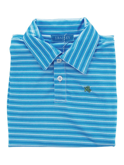 Harry Long Sleeve Performance Striped Polo - Posh Tots Children's Boutique