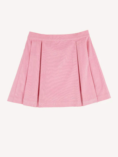 Parson's Pleated Skirt - Sandpearl Pink Corduroy