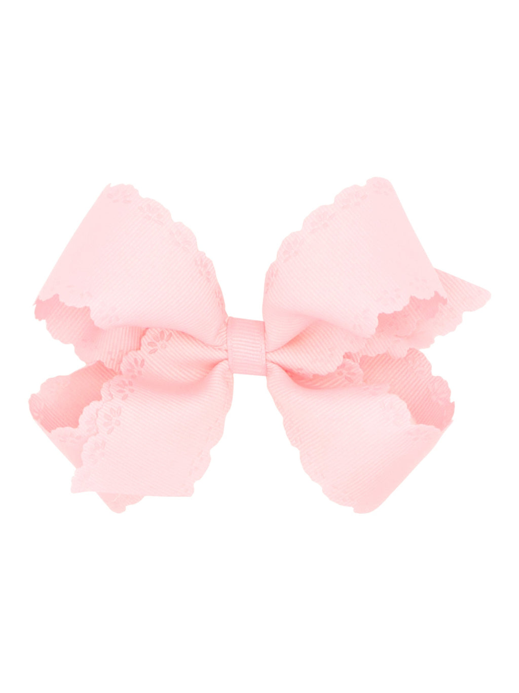 Grosgrain Bow with Eyelet Embossed Edges
