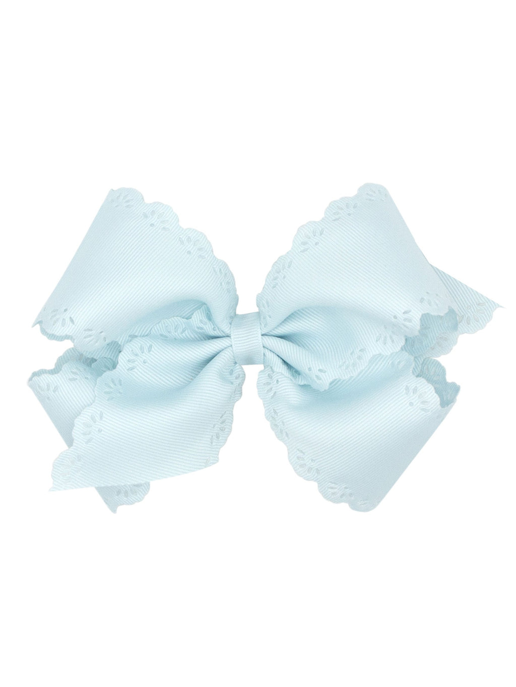 Grosgrain Bow with Eyelet Embossed Edges