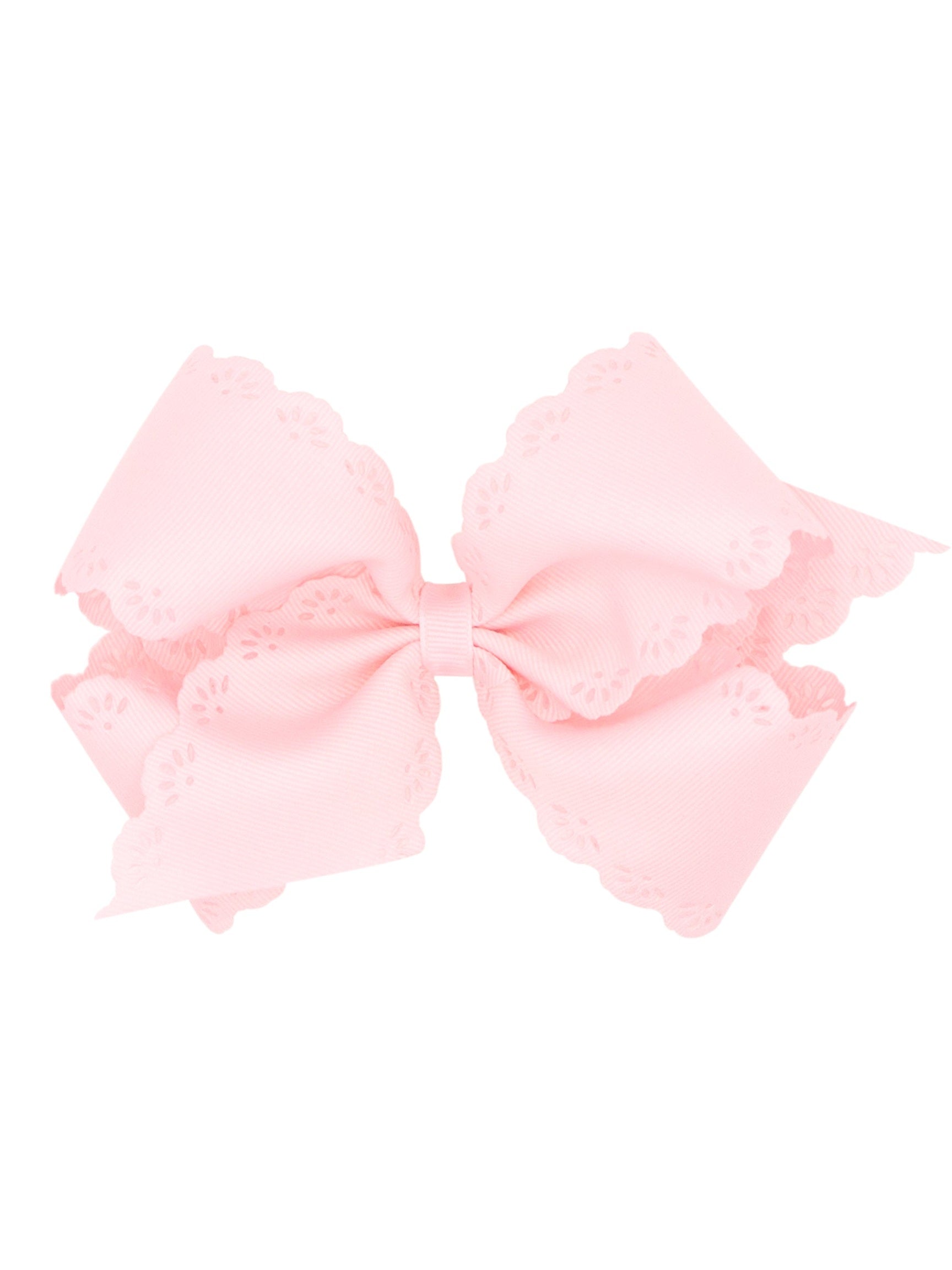 Grosgrain Bow with Eyelet Embossed Edges