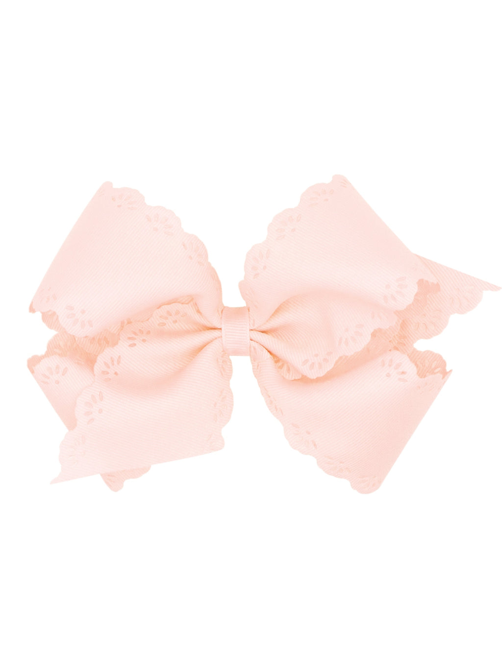 Grosgrain Bow with Eyelet Embossed Edges