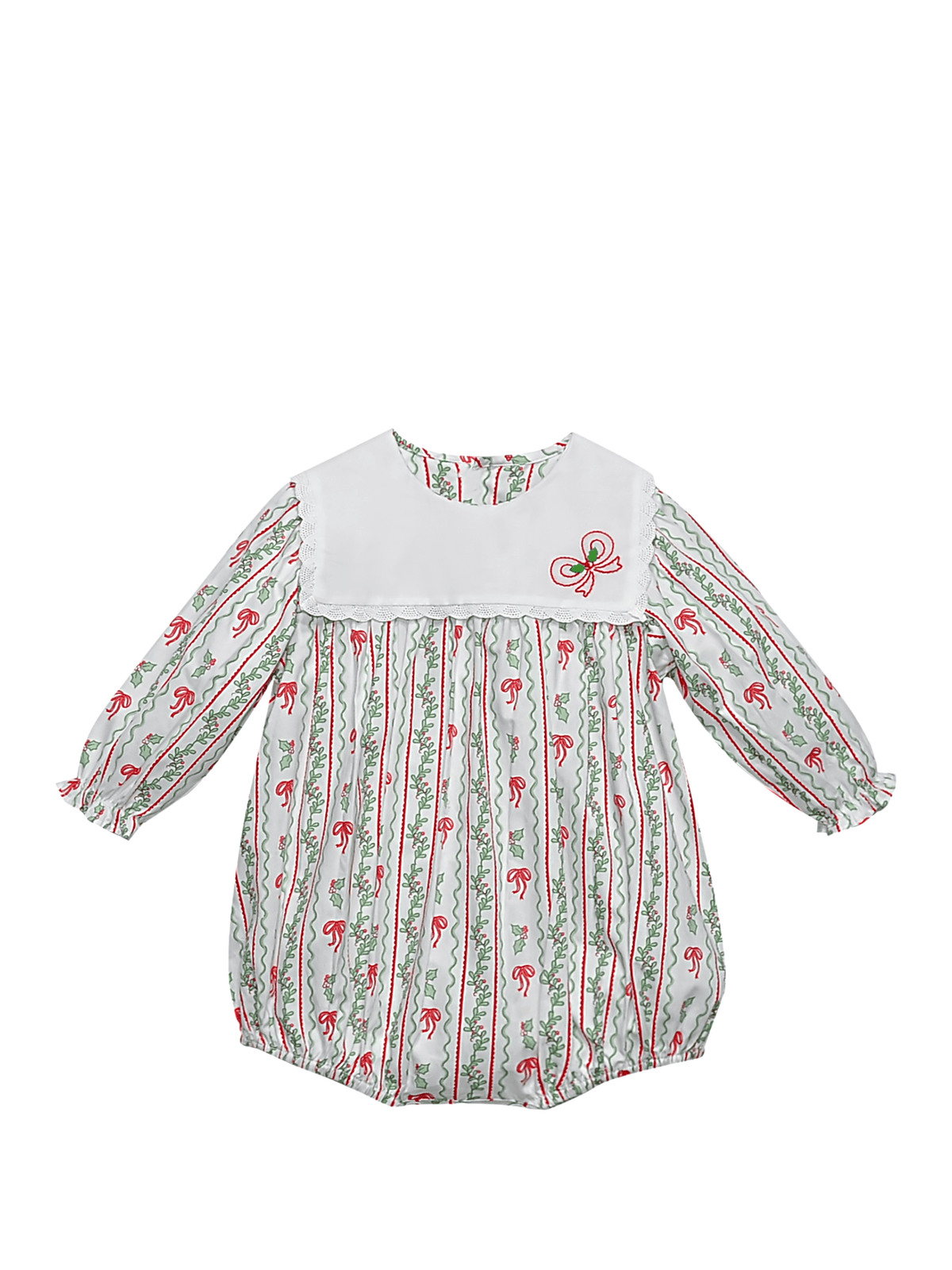 Reese Girl Bubble - Red Christmas Bow