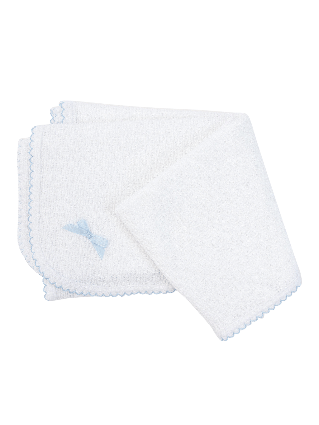 Paty Swaddle Blanket w/Colored Trim
