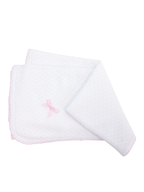 Paty Swaddle Blanket w/Colored Trim