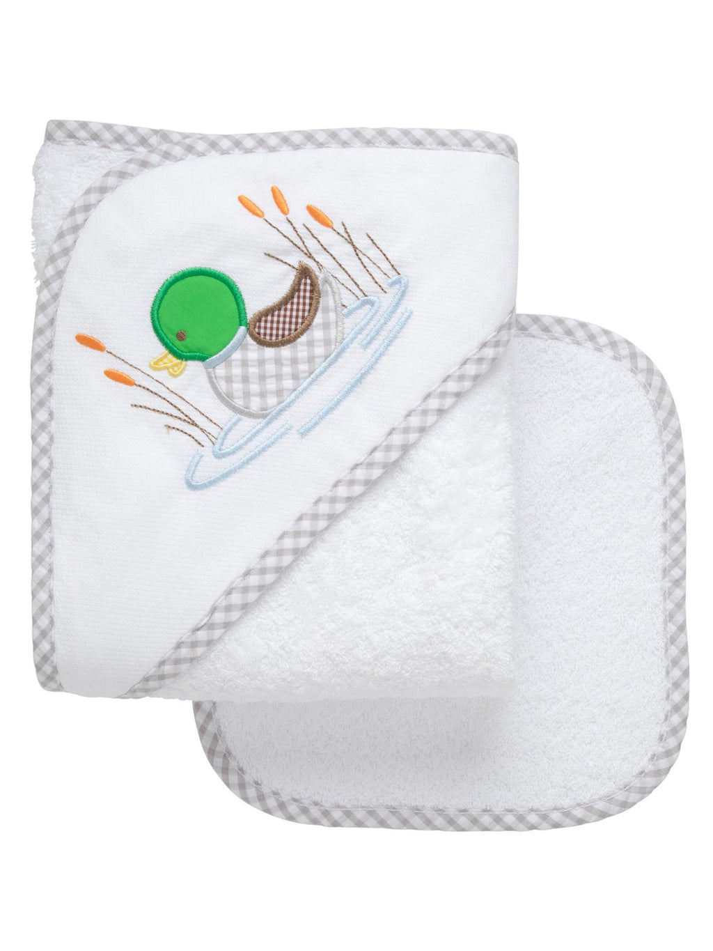 Applique Hooded Towel & Washcloth Set