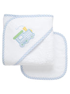 Applique Hooded Towel & Washcloth Set