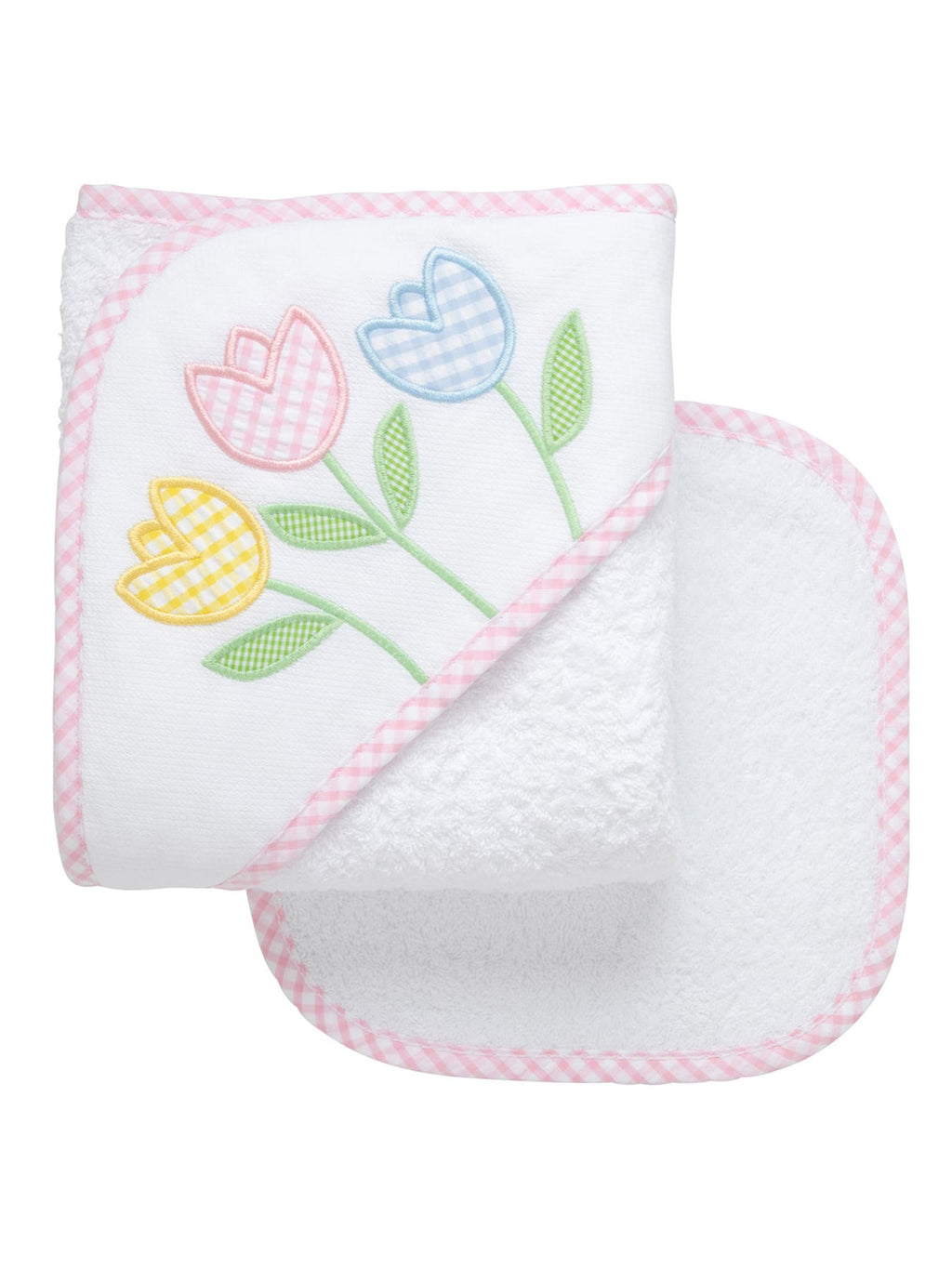 Applique Hooded Towel & Washcloth Set